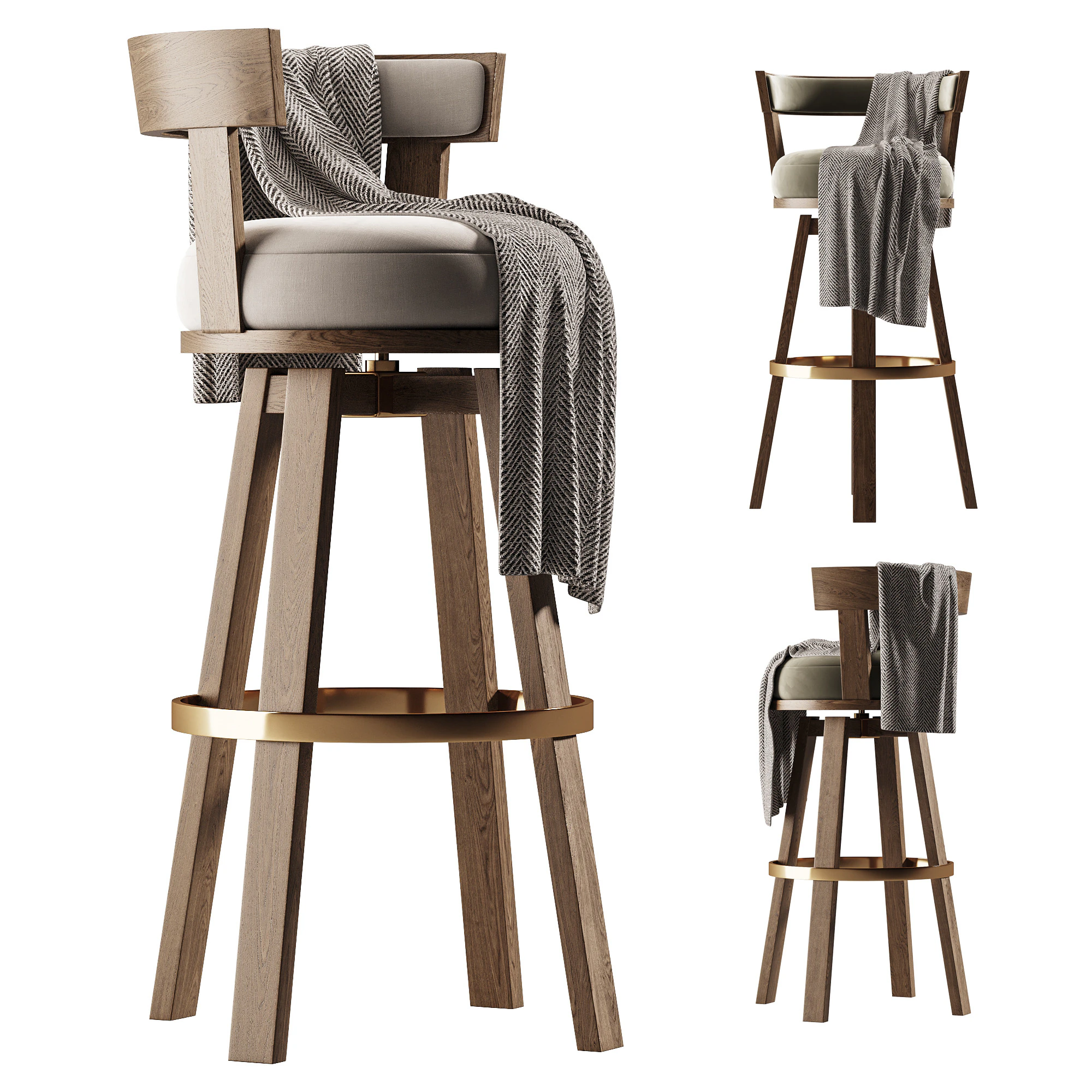 Genesis Bar Chair 3D Model .c4d .max .obj .3ds .fbx .stl .blend 