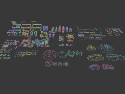 PSX Low-Poly Trash Debris Pack 3D Model