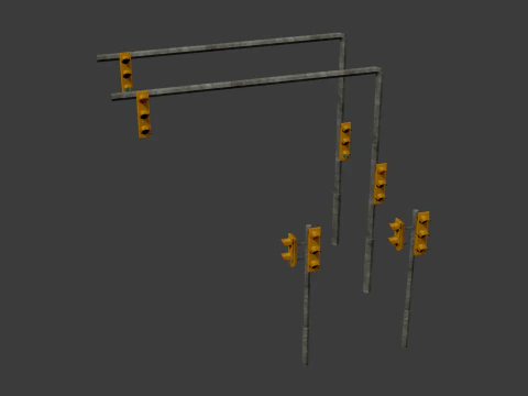 PSX Low-Poly Urban Infrastructure Pack 3D Model