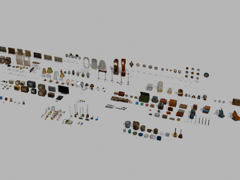 PSX Low-Poly Home Interior Props Pack 3D Model