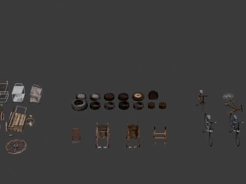 PSX Low-Poly Vehicles Pack 3D Model