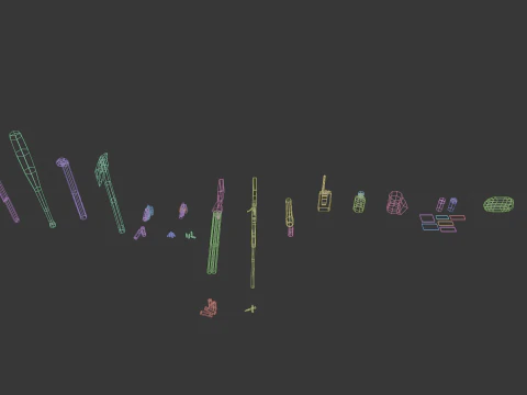 PSX Low-Poly Survival Props Pack 3D Model