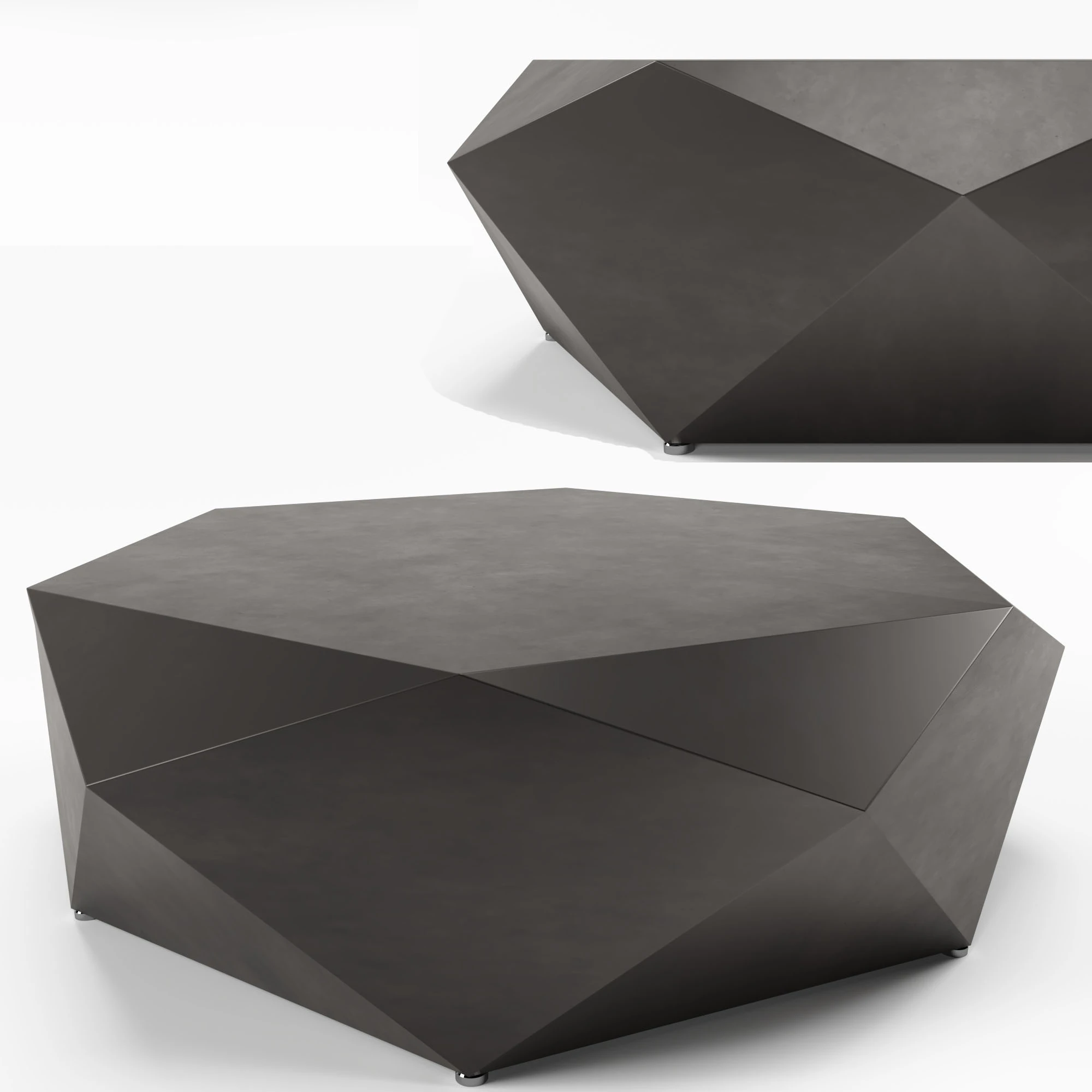 Modern Prism Coffee Table 3D Model .c4d .max .obj .3ds .fbx .stl .blend 