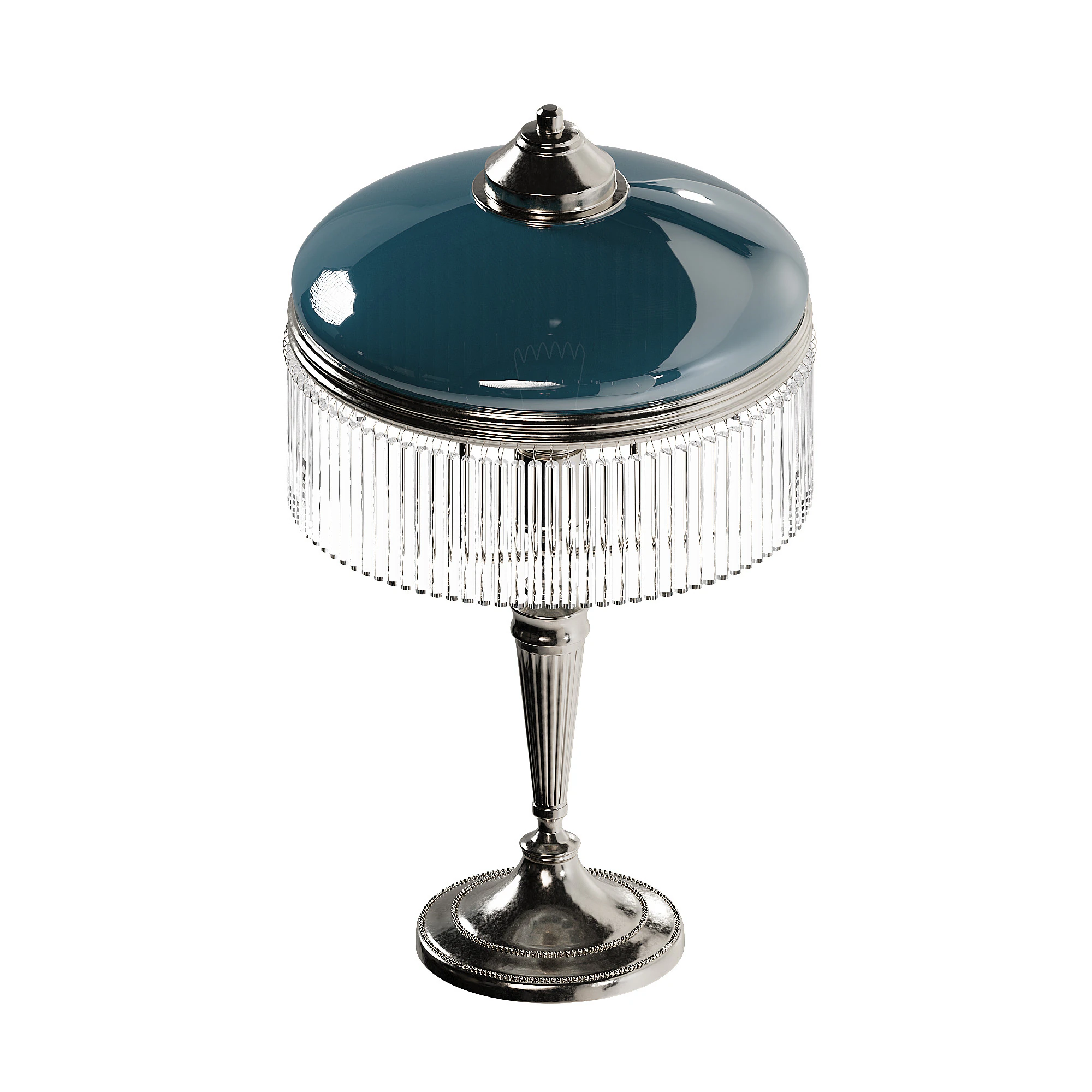 Art Deco Coated table lamp 3D Model .c4d .max .obj .3ds .fbx .stl .blend 