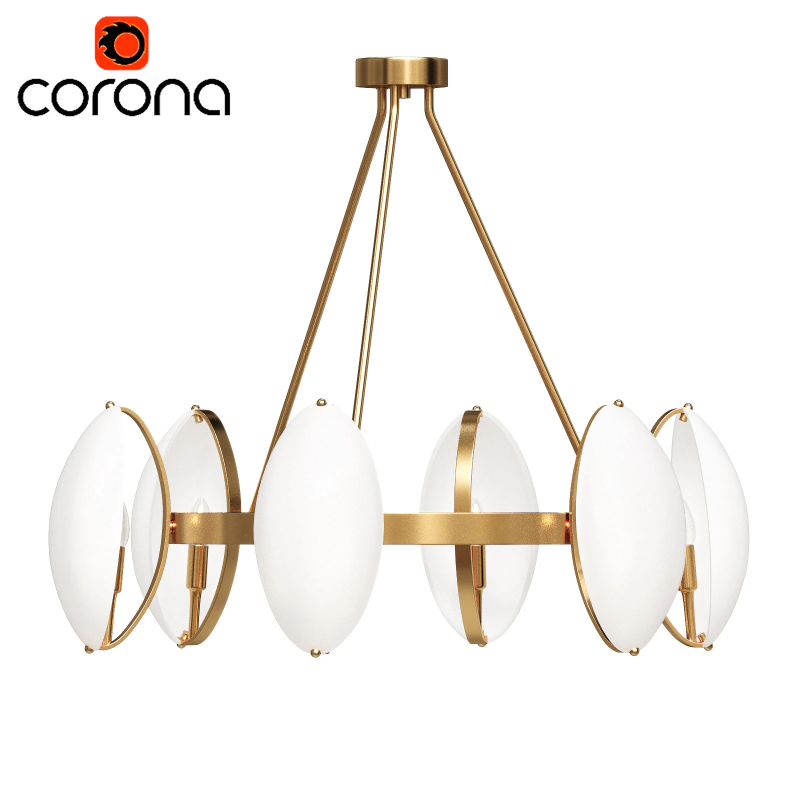 Chandelier Uttermost 3D Model .c4d .max .obj .3ds .fbx .stl .blend 