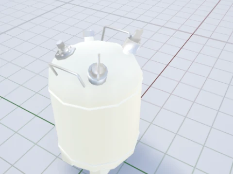 KJO-10 Liquid Radioactive Waste Container 3D Model