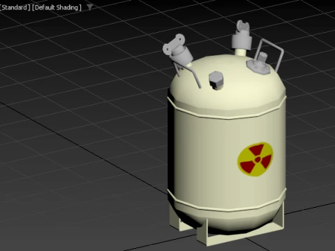KJO-10 Liquid Radioactive Waste Container 3D Model