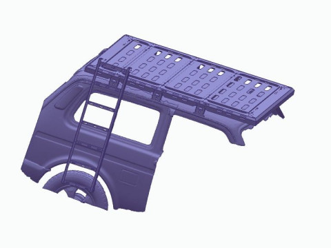 Багажник на дах з драбиною - LADA NIVA 3D Модель