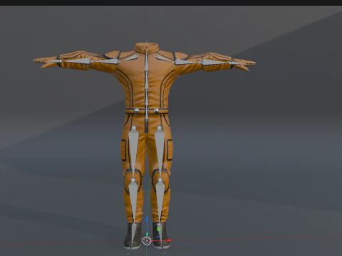 Male Space Suit -Rigged- Low-Poly- 4K PBR 3D Model