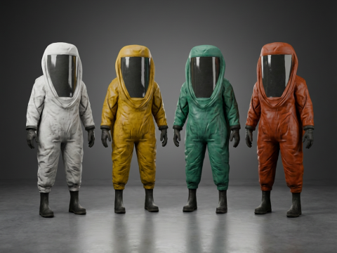 Tuta Hazmat truccata Modello 3D