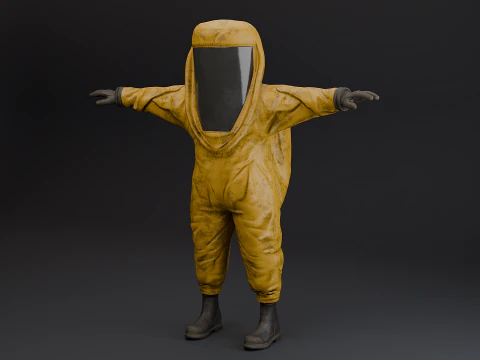 Hazmat Suit Rigged 3D Model