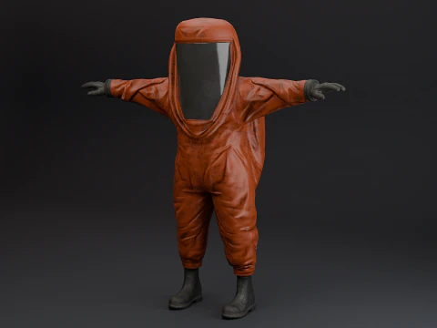 Hazmat Suit Rigged 3D Model