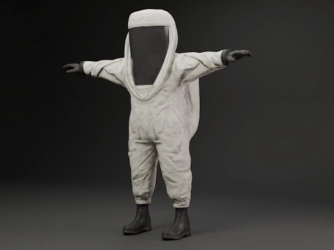 Hazmat Suit Rigged 3D Model