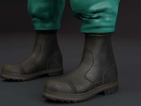 Hazmat Suit Rigged 3D Model