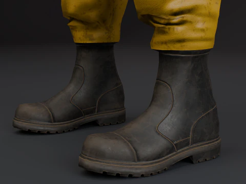 Hazmat Suit Rigged 3D Model