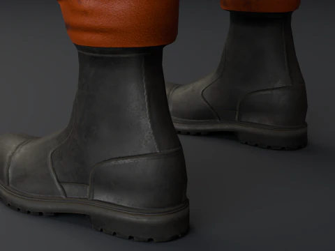 Hazmat Suit Rigged 3D Model