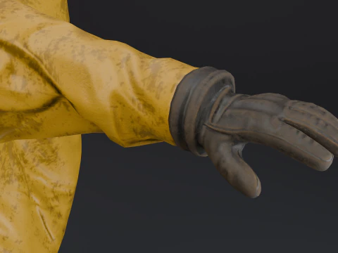 Hazmat Suit Rigged 3D Model