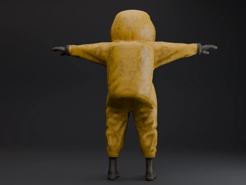 Hazmat Suit Rigged 3D Model