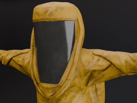 Hazmat Suit Rigged 3D Model