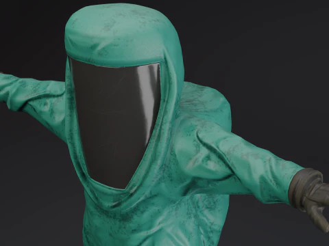 Hazmat Suit Rigged 3D Model