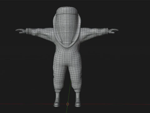 Hazmat Suit Rigged 3D Model
