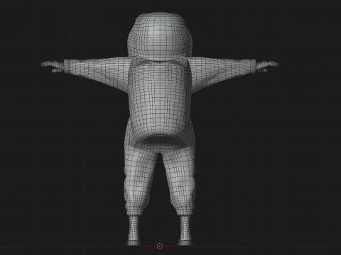 Hazmat Suit Rigged 3D Model