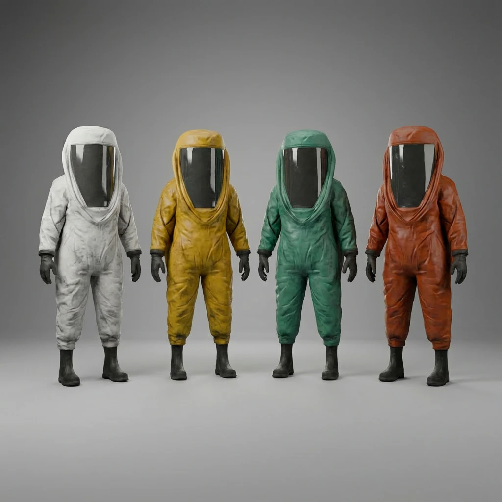 Hazmat Suit Rigged 3D Model .c4d .max .obj .3ds .fbx .stl .blend 
