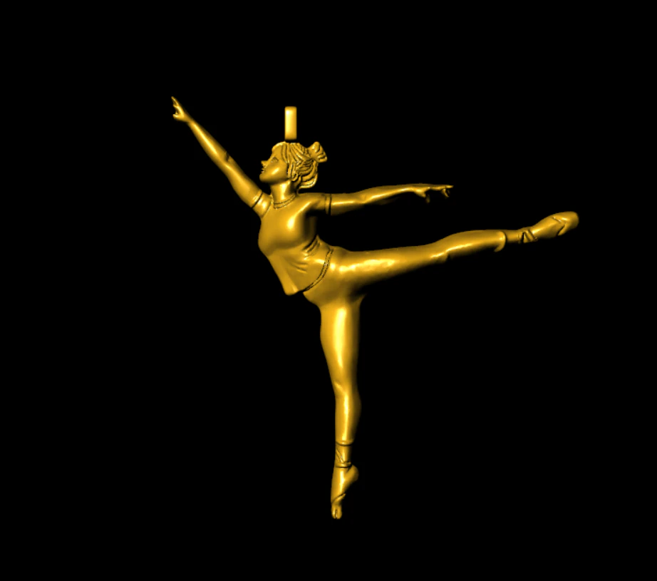 Grace in Motion Ballet Dancer Pendant 3d printable model 3D Print Model .c4d .max .obj .3ds .fbx .stl .blend 