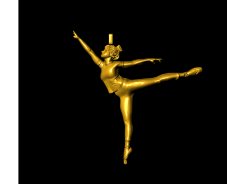 グレース イン モーション バレエ ダンサー ペンダント 3D 印刷可能モデル 3Dプリントモデル
