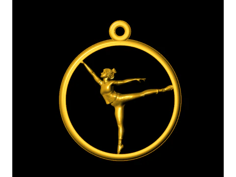 Подвеска «Грация в движении» для балерины 3d модель для печати 3D Принт Модель