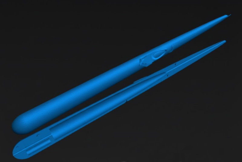 Esca ad ago per la pesca con design di stampa 3D con camera di piombo Modello di stampa 3D .c4d .max .obj .3ds .fbx .stl .blend