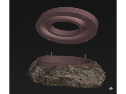 AntiEscape Feeder EasytoClean 3D Printable rock model 3D Print Model