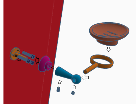 Wall soap holder 3D Print Model