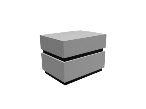 Modern Minimalist Nightstand - Bedside Table 3D Model