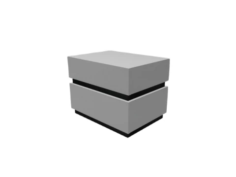 Modern Minimalist Nightstand - Bedside Table 3D Model