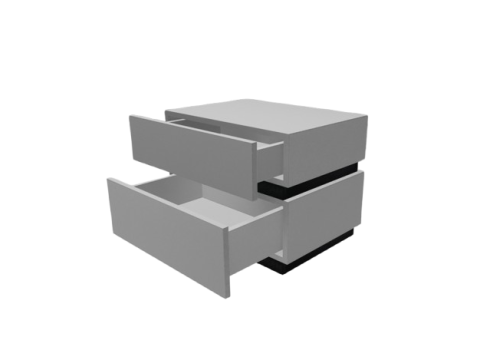 आधुनिक मिनिमलिस्ट नाइटस्टैंड - बेडसाइड टेबल 3D मॉडल
