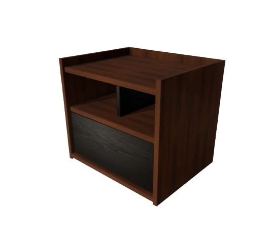 Contemporary Wooden Bedside Table 3D Furniture Model 3D Model .c4d .max .obj .3ds .fbx .stl .blend 