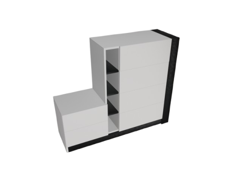 モダンなモジュラー引き出しキャビネットセット高品質 3D 家具モデル 3Dモデル