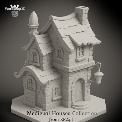 Średniowieczne chaty z WorkShop3D Model do druku 3D .c4d .max .obj .3ds .fbx .stl .blend 