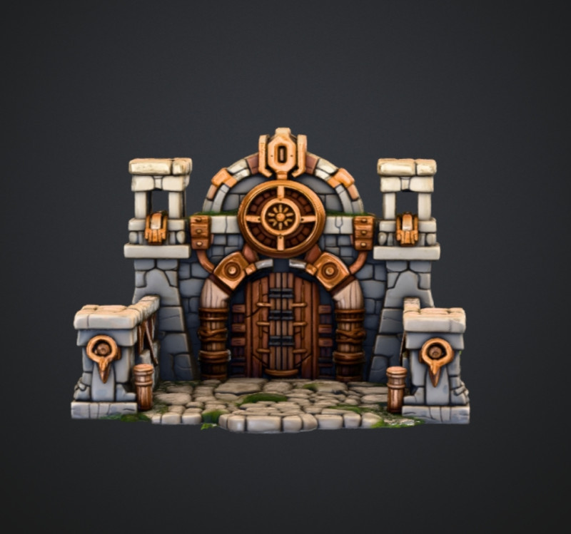 Brama Inków Fantazja Model do druku 3D .c4d .max .obj .3ds .fbx .stl .blend