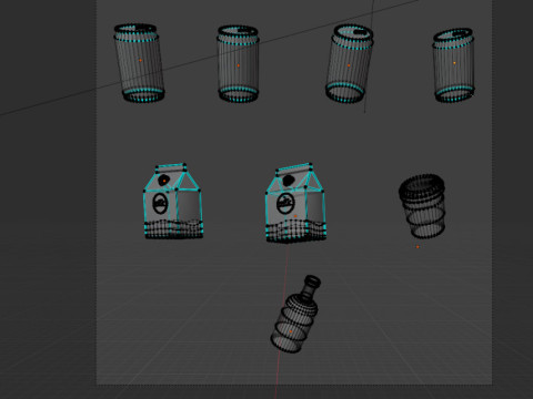 Stylized Drinks Pack low poly game ready Low-poly 3D Model