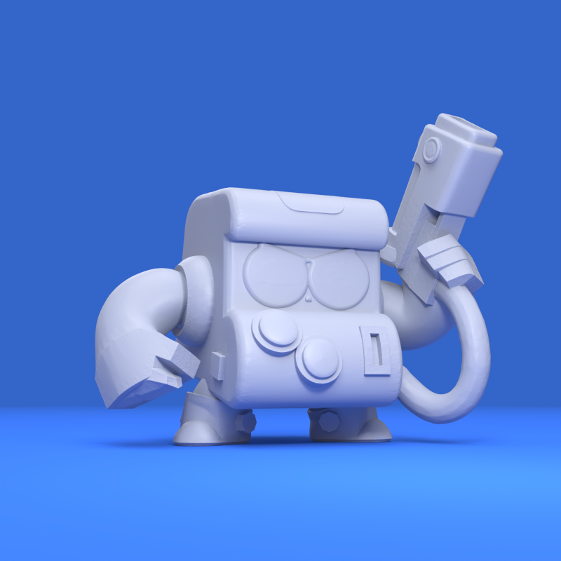 8-bit Original - Brawl Stars 3D Print Model .c4d .max .obj .3ds .fbx .stl .blend 