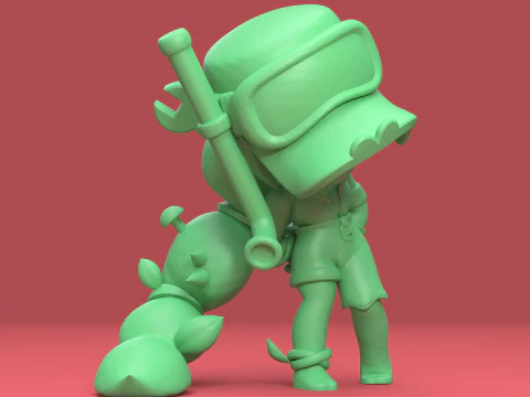 Alli Original - Brawl Stars Modèles 3D en vedette