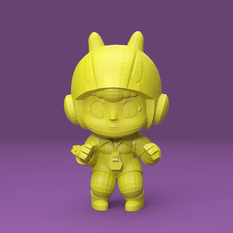 Bea Original - Brawl Stars 3D Print Model .c4d .max .obj .3ds .fbx .stl .blend 