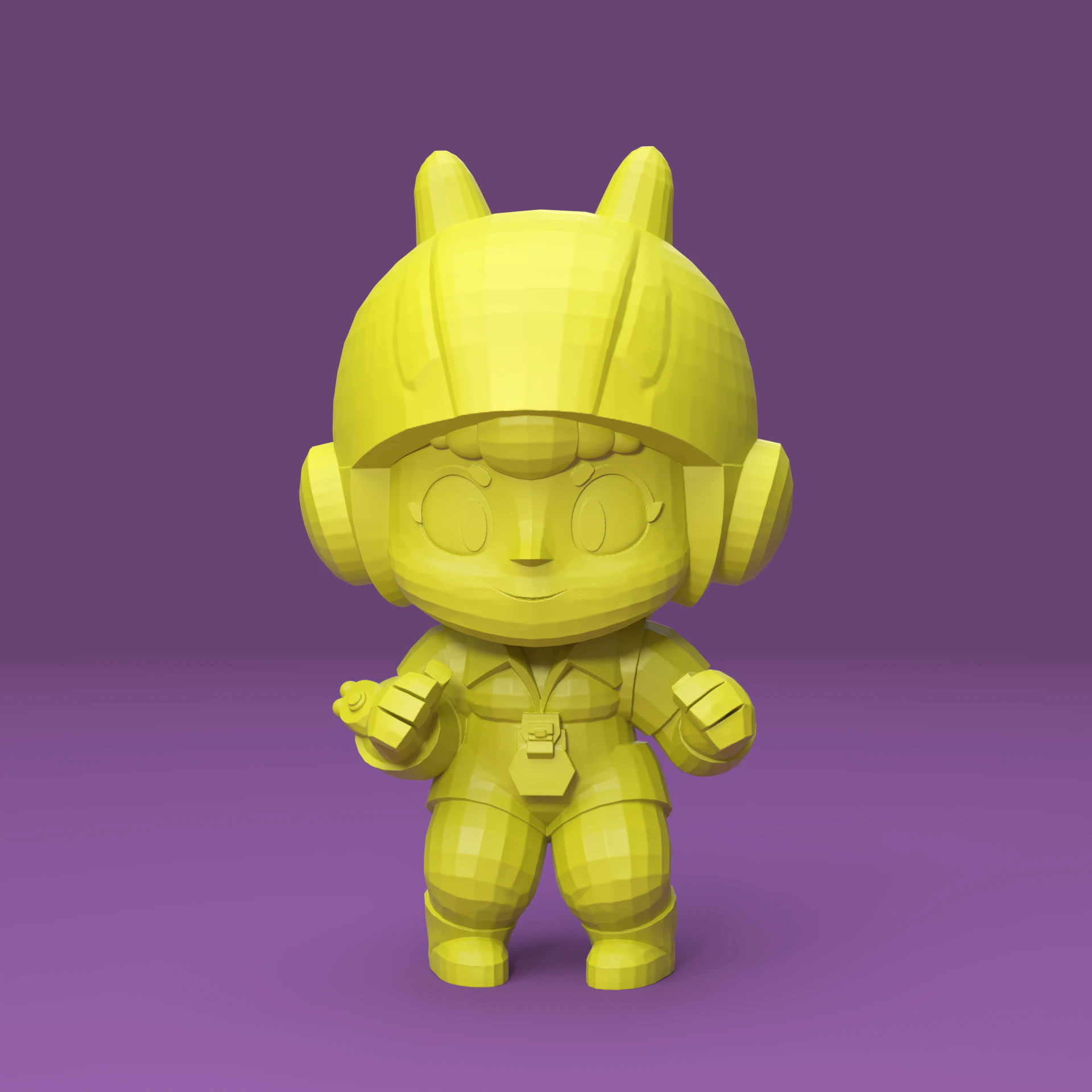 Bea Original - Brawl Stars 3D Print Model .c4d .max .obj .3ds .fbx .stl .blend