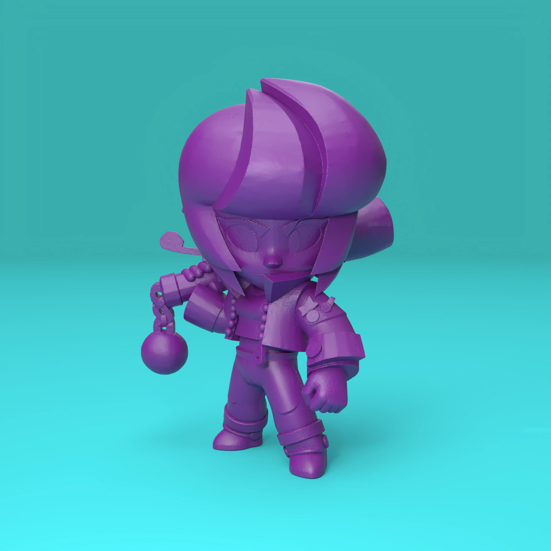 Bibi Original - Brawl Stars 3D Print Model .c4d .max .obj .3ds .fbx .stl .blend 