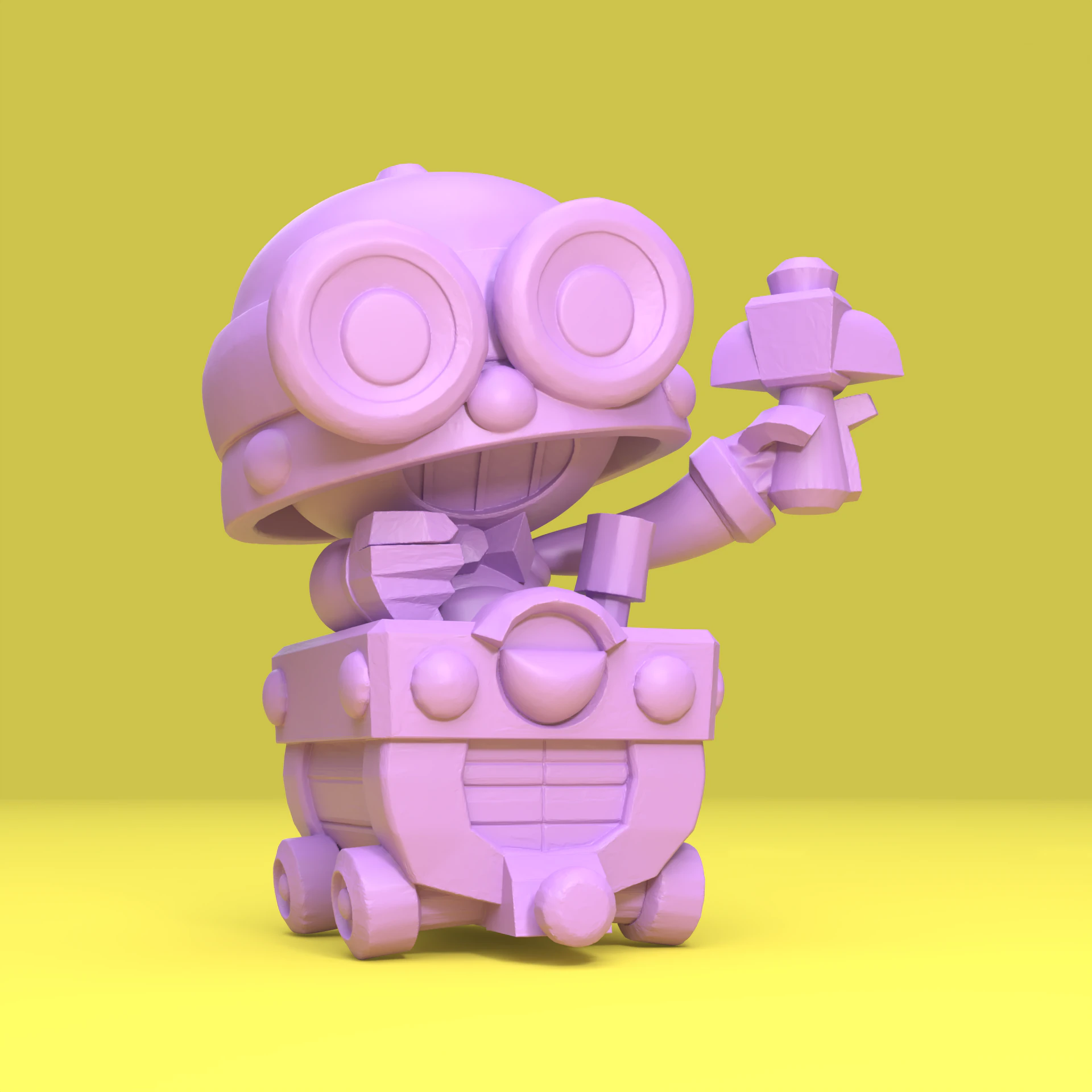 Carl Original - Brawl Stars 3D Print Model .c4d .max .obj .3ds .fbx .stl .blend 