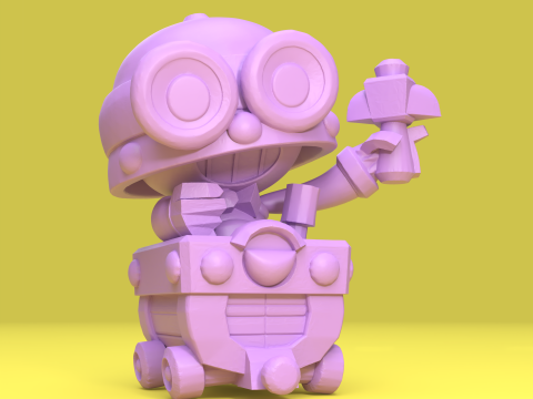 Carl Asli - Bintang Brawl Model Cetak 3D