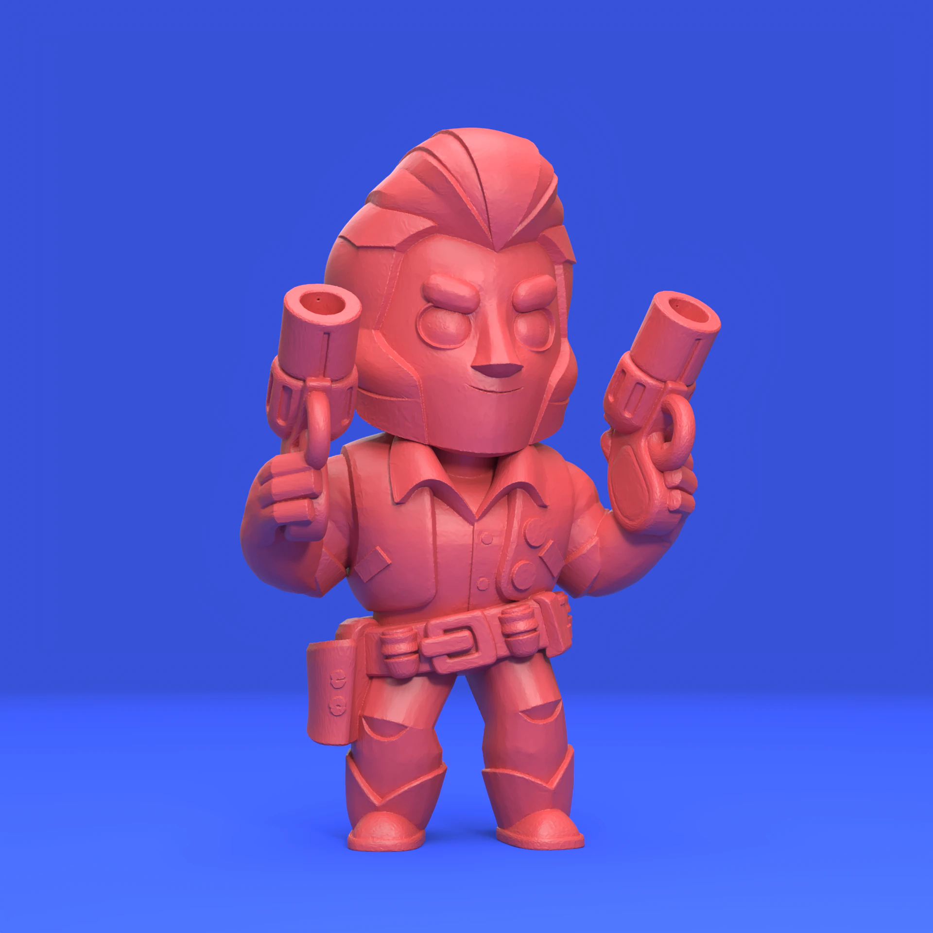 Colt Original - Brawl Stars 3D Print Model .c4d .max .obj .3ds .fbx .stl .blend 