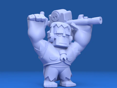 Frank Original - Brawl Stars Modèles 3D en vedette